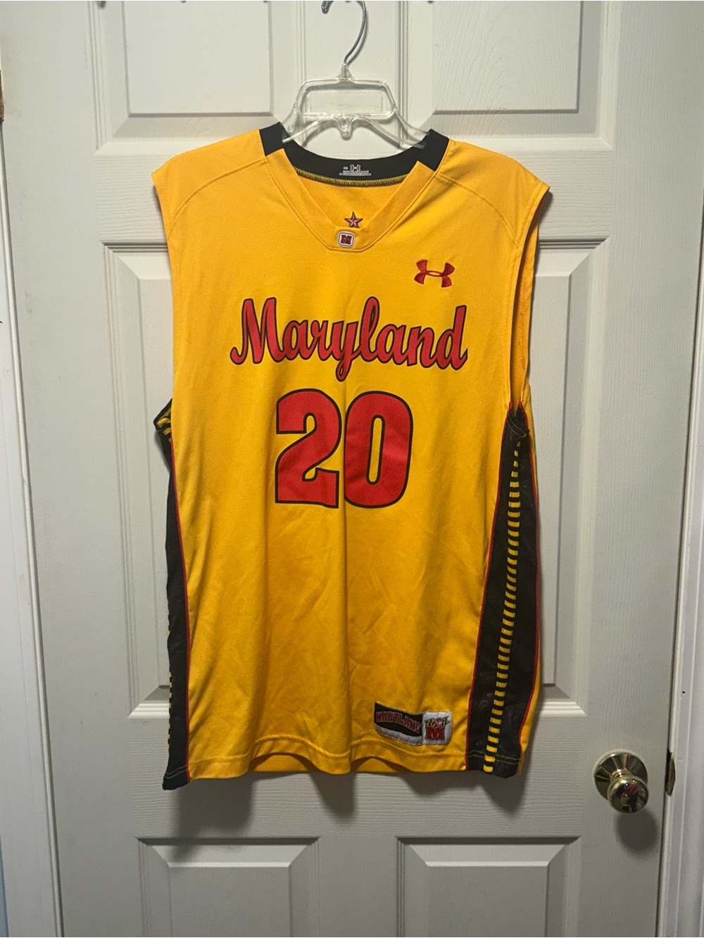 Under Armour Maryland Terrapins Basketball Jersey 20 Alternate Gold Medium NCAA